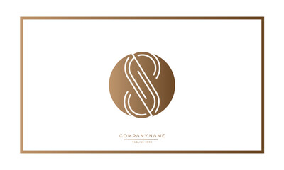Alphabet letters S or SS logo monogram