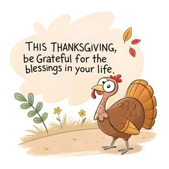 thanksgiving turkey with blank sign