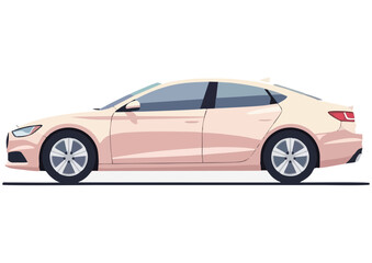Obraz premium Pixelated car silhouette in black on a white background