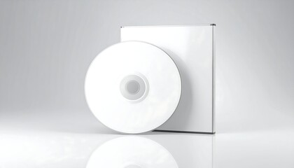 blank white cd dvd disc and case
