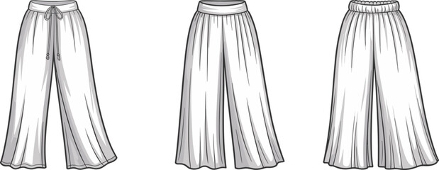 Comfortable Women's Wide Leg Pants with Elastic Waistband and Tie, Trendy Casual Trousers, Soft and Lightweight, Perfect for Summer, Relaxed Fit, Stylish Everyday Wear, Fashionable Bottoms