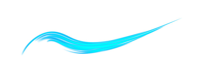 Fresh Wind Swirl with Circular Motion, Blue Vapor Trail, and Clean Transparent Background for Nature or Purification Concepts.