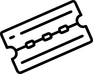 Vector art of stylized line drawing of a ticket