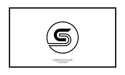 Alphabet letters S or SS logo monogram