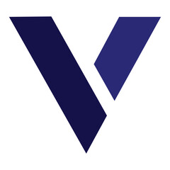 Modern bold letter v logo