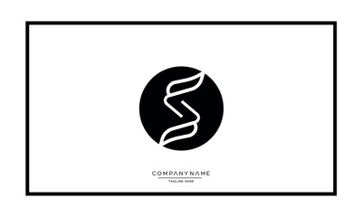 Alphabet letters S or SS logo monogram