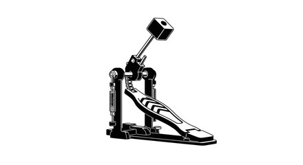 Bass Drum Pedal - Metal Foot Pedal for Drum Set, Musical Instrument Accessory.