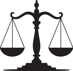 silhouette Scales. Libra icon. Flat style