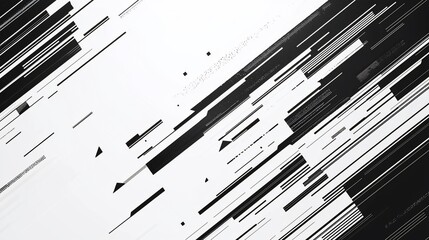 Abstract Black and White Diagonal Lines Graphic Design