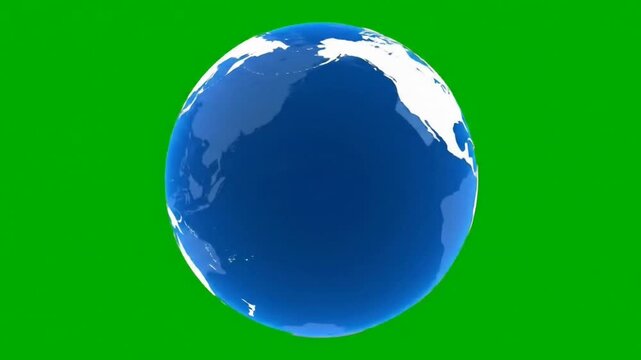 eco green rotating earth globe greenscreen background - Powered by Adobe