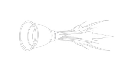 Sketch of a Martini Glass with Olive Garnish, Side View.
