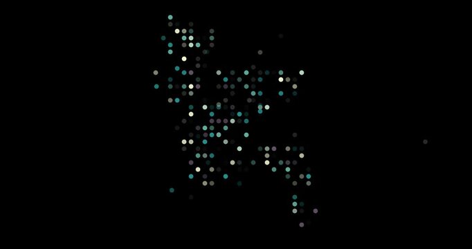 Dynamic Particles Entering Screen to Build Vibrant Bangladesh Map
