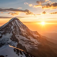 sunset in the mountains