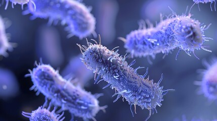 Fototapeta premium Bacillus anthracis: Spore-Forming Bacterium Causing Anthrax, Transmission Routes, Host Impacts, and Laboratory Detection for Public Health Safety