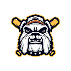 Bulldog Baseball Mascot logo vector 