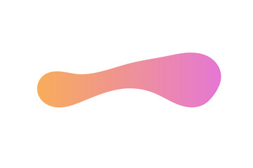 Orange to pink gradient abstract blob shape design for modern posters, stickers, digital art, highlights, backgrounds, and graphic layouts