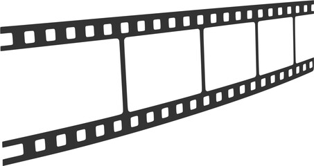 Obraz premium film strip, film reel movie vector art, film strip frame silhouette vector illustration 