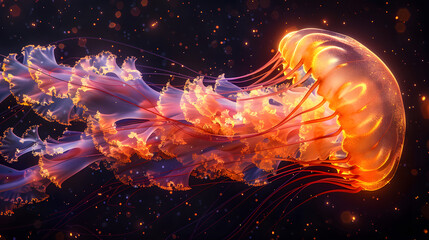 Mesmerizing Luminous Jellyfish: An Underwater Spectacle
