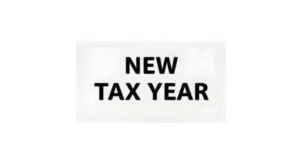 New Tax Year Sign Cut Out PNG.