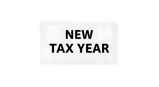 New Tax Year Sign Cut Out PNG.