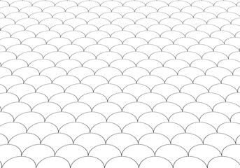 Seamless pattern with interlocking circles motifs, coloring page for wallpapers, textiles, tiles, and decorative design projects