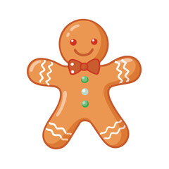 gingerbread man isolated on white