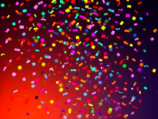 Shimmering Confetti Celebration Overlay with Glow Effect