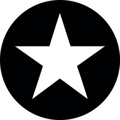 Fototapeta premium Star inside circle or star stamp flat icon