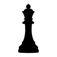 Silhouette of a Queen Chess Piece Against a White Background Image