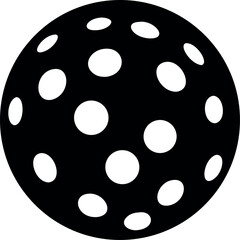 Fototapeta premium Pickleball ball with holes flat vector icon