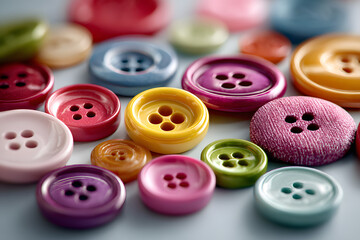 kancing baju warna warni