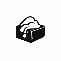 Minimalist tissue box graphic art elegant healthcare hygiene product silhouette