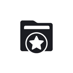 favorite folder icon on white