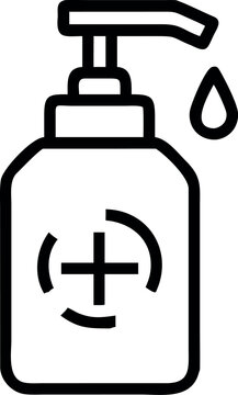 black hand sanitizer bottle dispensing clip art preview