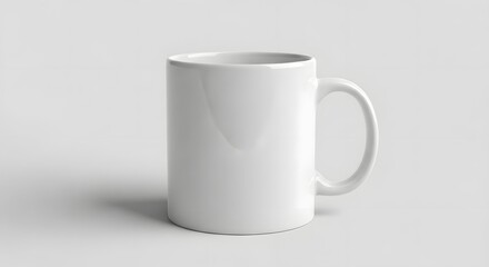 Obraz premium Blank White Coffee Mug Mockup Perfect for Design Presentations