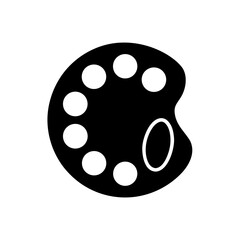 artist paint palette silhouette icon