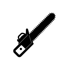 chainsaw silhouette hand tool vector icon