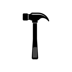 hammer silhouette hand tool vector icon