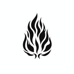 Bold floral design with abstract petals in black and white silhouette