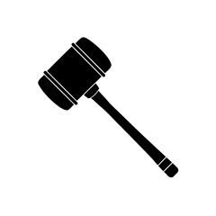 mallet black silhouette vector icon illustration