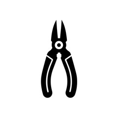 pliers vector icon in minimal flat style