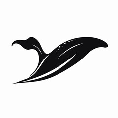 Stylized tropical foliage design creates a dramatic leaf silhouette illustration