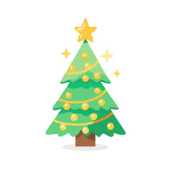 christmas tree vector illustration