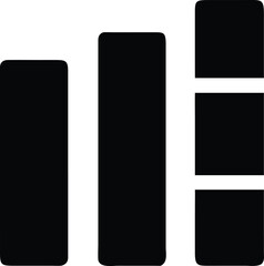 Level Chart silhouette Vector icon on white background