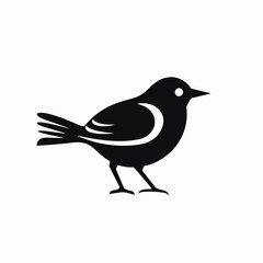 Obraz premium Elegant avian vector illustration presenting a minimalist bird silhouette