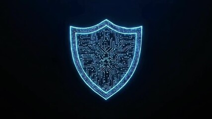 Protecting Genetic Data: Digital Shield Securing a DNA Helix Animation - Powered by Adobe