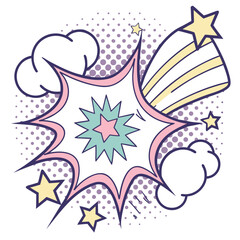 Comic boom explosion shapes in kawaii Pop Art style © Ghost KOTH