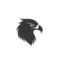 Obraz premium Majestic eagle head design displaying striking black and white color silhouette