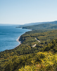 Cabot Trail on Cape Breton Island, Nova Scotia