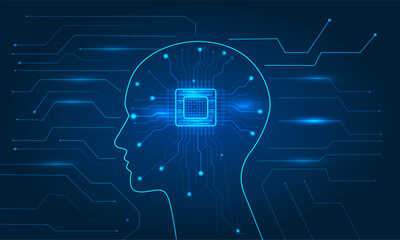 Digital innovation and high tech technological abstract.